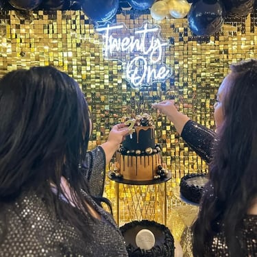 Neon Sign featured at a 21st Event in Sunybankhills, Brisbane - party hire by SweetAz Co.