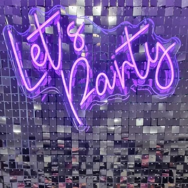 Neon Sign Lets Party in Mountcotton, Redlands - party hire by SweetAz Co.