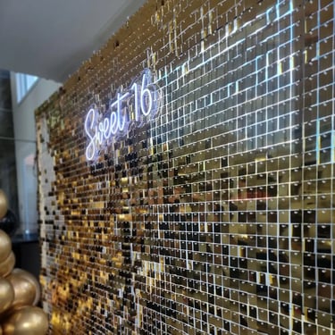 Neon Sign featured at a Sweet16 Birthday in Annerley, Brisbane - party hire by SweetAz Co.