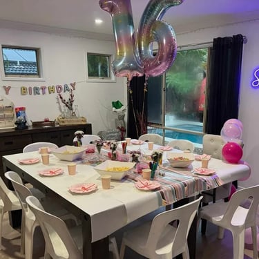 Neon Sign featured at a Sweet16 Birthday in Mountcotton, Redlands - party hire by SweetAz Co.