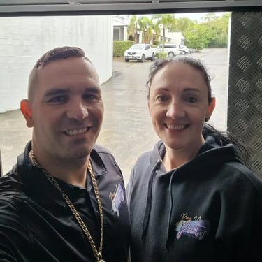 Party specialists onsite at a 25th Birthday in Ormiston, Redlands - party hire by SweetAz Co.