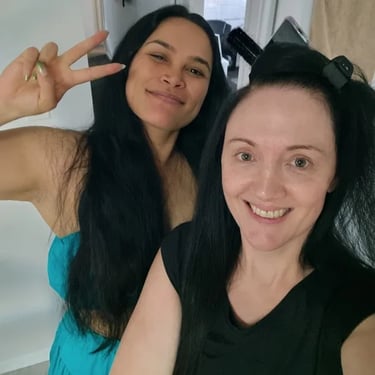 Party specialists setting up moments at a 30th Birthday in Ormiston, Redlands - party hire by SweetAz Co.