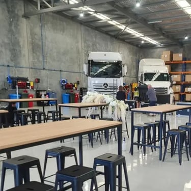 Party specialists gearing up for a 50th Birthday in Wacol, Brisbane - party hire by SweetAz Co.