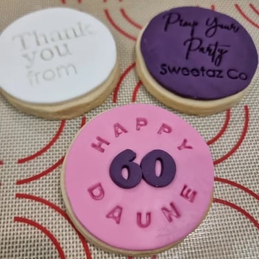 Party specialists taking time out at a Birthday Cookie in Carbrook, Logan - party hire by SweetAz Co.