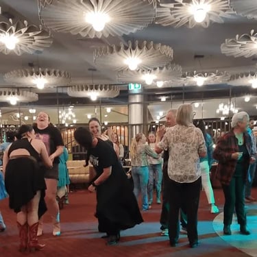 Party specialists enjoying time out at Line Dancing in Greenbank, Logan - party hire by SweetAz Co.