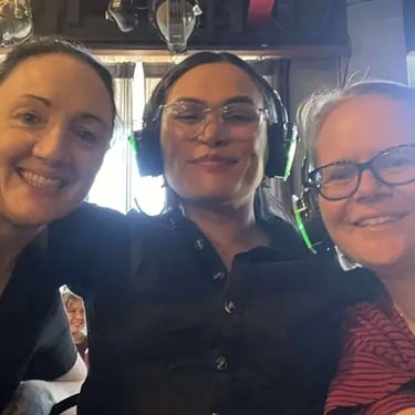 Party specialists boot scooting at a Silent Dance in Greenslopes, Brisbane - party hire by SweetAz Co.