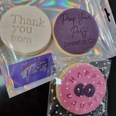 Party specialists taking time out at a Thankyou Cookie in Bethania, Logan - party hire by SweetAz Co.