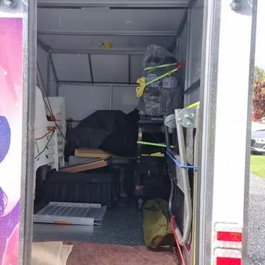 Party specialists taking time out at a Trailer Loaded in Thornlands, Redlands - party hire by SweetAz Co.