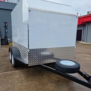 Party specialists taking time out at a Trailer Pickup in Tanahmerah, Logan - party hire by SweetAz Co.