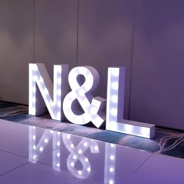 Party Hire led lighting at a Wedding Event in Coomera, Gold Coast - party hire by SweetAz Co.