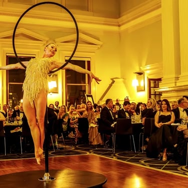 Party Scene at a Charity Ball in Manly, Brisbane - party hire by SweetAz Co.