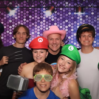 Photo Booth bringing the vibe to an 18th Birthday in Cleveland, Redlands - party hire by SweetAz Co.