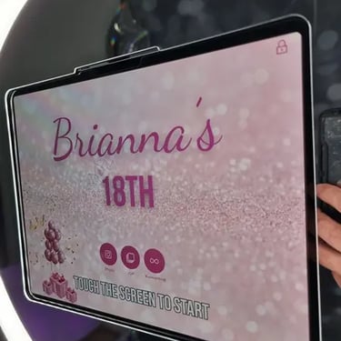 Photo Booth hire for a 18th Birthday in Cornubia, Logan - party hire by SweetAz Co.