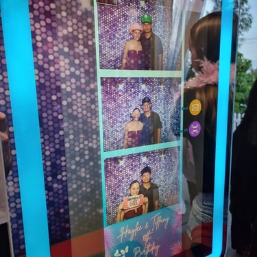 Photo Booth glamming up the vibes at an 18th Celebration in Cleveland, Redlands - party hire by SweetAz Co.