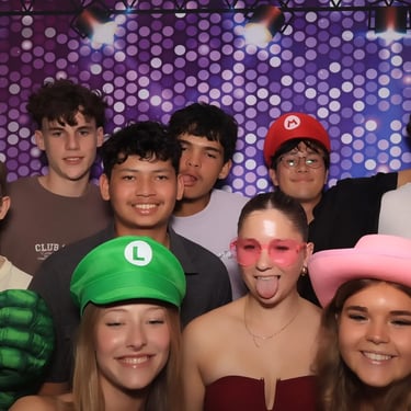 Photo Booth capturing memories during an 18th Celebration in Cleveland, Redlands - party hire by SweetAz Co.