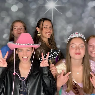 Photo Booth lighting up the VIP vib at an 18th Event in Redlandbay, Redlands - party hire by SweetAz Co.