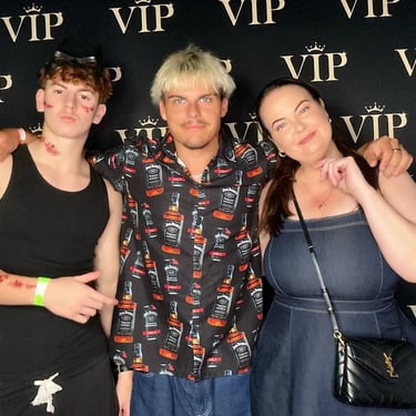 Photo Booth lighting up the VIP vibe at an 18th Party in Albion, Brisbane - party hire by SweetAz Co.