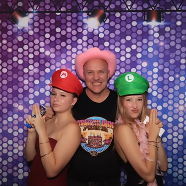 Photo Booth capturing and printing memories at an 18th Party in Cleveland, Redlands - party hire by SweetAz Co.