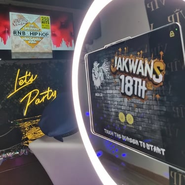 Photo Booth elevating the vibe at an 18th Party in Redlands, Qld - party hire by SweetAz Co.