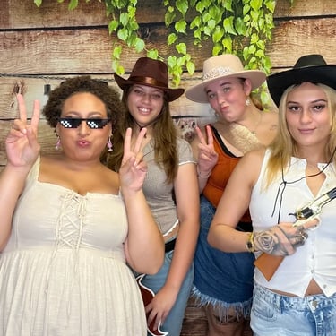 Photo Booth country sass during a 21st Birthday in Wynnum, Brisbane - party hire by SweetAz Co.