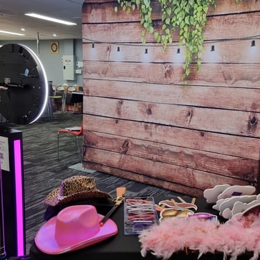 Photo Booth ready for action at a 21st Celebration in Wynnum, Brisbane - party hire by SweetAz Co.