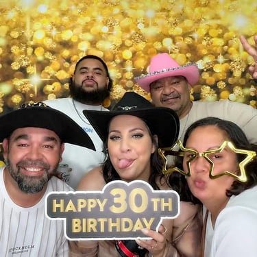 Photo Booth spotted at a 30Th Birthday in Jacobswell, Gold Coast - party hire by SweetAz Co.