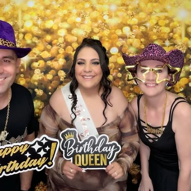 Photo Booth setting the vibe for a 30Th Celebration in Ormeau, Gold Coast - party hire by SweetAz Co.