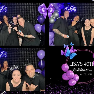 Photo Booth setup for a 40th Birthday in Loganholme, Logan - party hire by SweetAz Co.