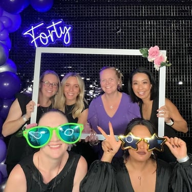 Photo Booth making memories at a 40Th Birthday in Loganholme, Logan - party hire by SweetAz Co.