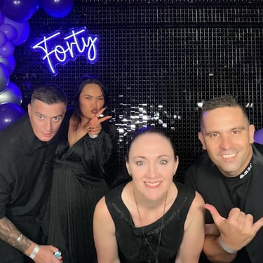 Photo Booth making memories at a 40th Event in Loganholme, Logan - party hire by SweetAz Co.