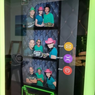 Photo Booth print screen after a session at a 50th Party in Tanahmerah, Logan - party hire by SweetAz Co.