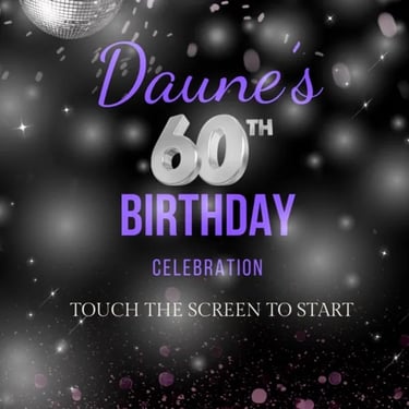 Photo Booth featured at a 60th Birthday in Capalaba, Redlands - party hire by SweetAz Co.