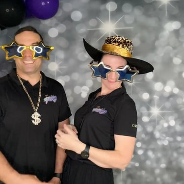 Photo Booth setup for a 60th Birthday in Rochedalesouth, Logan - party hire by SweetAz Co.