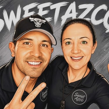 Photo Booth testing in full swing for AI Events in Redlandbay, Redlands - party hire by SweetAz Co.