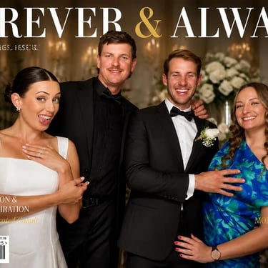 Photo Booth magazine front cover for AI Wedding events in Redlandbay, Redlands - party hire by SweetAz Co.