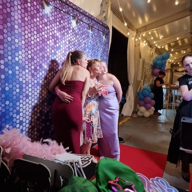 Mirror Photo Booth capturing moments during a birthday Celebration in Cleveland, Redlands - party hire by SweetAz Co.