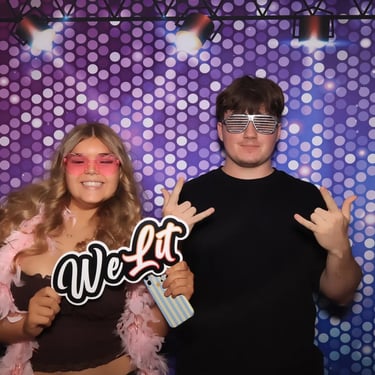Photo Booth helping capture memories during a Birthday Celebration in Cleveland, Redlands - party hire by SweetAz Co.
