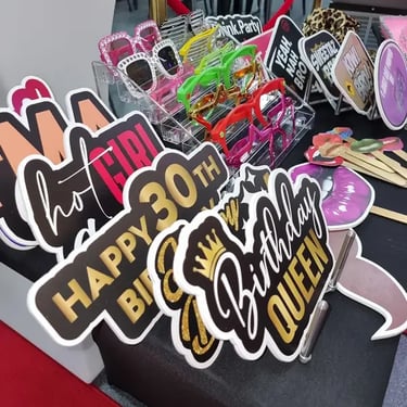 Photo Booth setup for a Birthday Celebration in Coomera, Gold Coast - party hire by SweetAz Co.