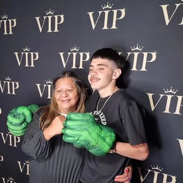 Photo Booth in action at an Birthday Celebration in Redlands, Qld - party hire by SweetAz Co.