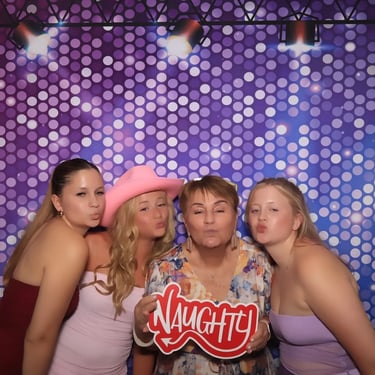 Photo Booth adding glam to a Birthday Party in Cleveland, Redlands - party hire by SweetAz Co.