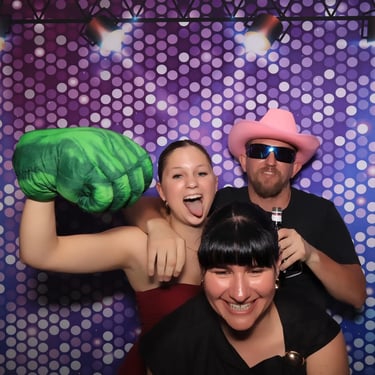 Photo Booth capturing guests at a Birthday Party in Cleveland, Redlands - party hire by SweetAz Co.