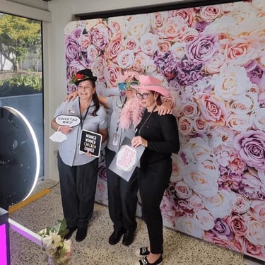 Photo Booth setup for a Carers Event in Victoriapoint, Redlands - party hire by SweetAz Co.