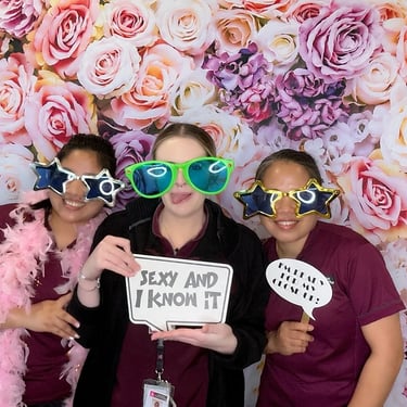 Photo Booth lighting up the VIP vib at an employee Day in Victoriapoint, Redlands - party hire by SweetAz Co.