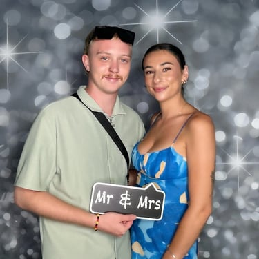 Photo Booth memories made during an Engagement Celebration in Manly, Redlands - party hire by SweetAz Co.