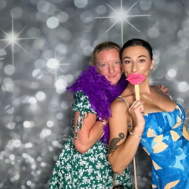 Photo Booth memories captured during an Engagement Party in Manly, Redlands - party hire by SweetAz Co.