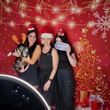 Photo Booth at a Family Christmas in Alexandrahills, Redlands - party hire by SweetAz Co.