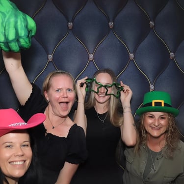 Photo Booth fun times during a Fiftieth Celebration in Tanahmerah, Logan - party hire by SweetAz Co.