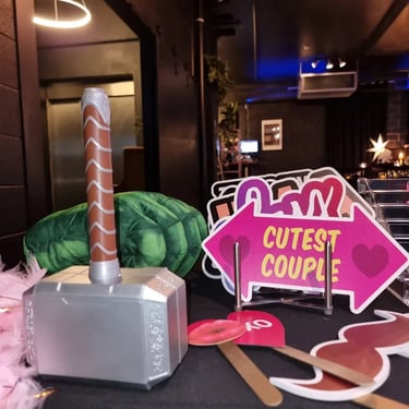 Photo Booth fun props for a Formal Event in Springwood, Logan - party hire by SweetAz Co.