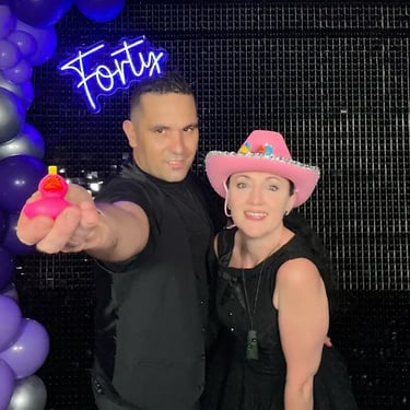 Photo Booth setup for a Fortieth Event in Loganholme, Logan - party hire by SweetAz Co.