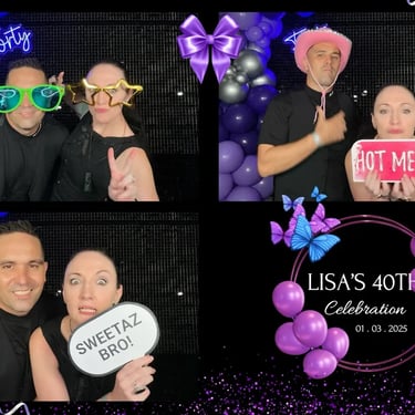 Photo Booth setup for a Forty Event in Loganholme, Logan - party hire by SweetAz Co.